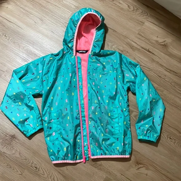 Sz M Great lands end rain jacket that folds into a pouch (see back)